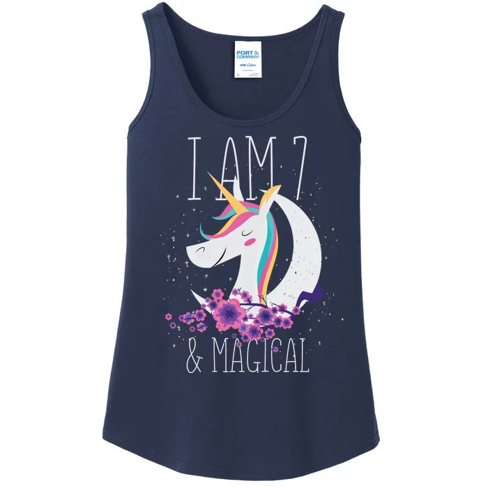 7 Years Old Unicorn Ladies Essential Tank