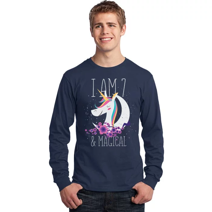 7 Years Old Unicorn Tall Long Sleeve T-Shirt