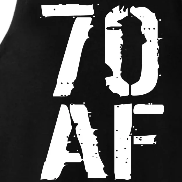 70 AF 70th Birthday Ladies Tri-Blend Wicking Tank