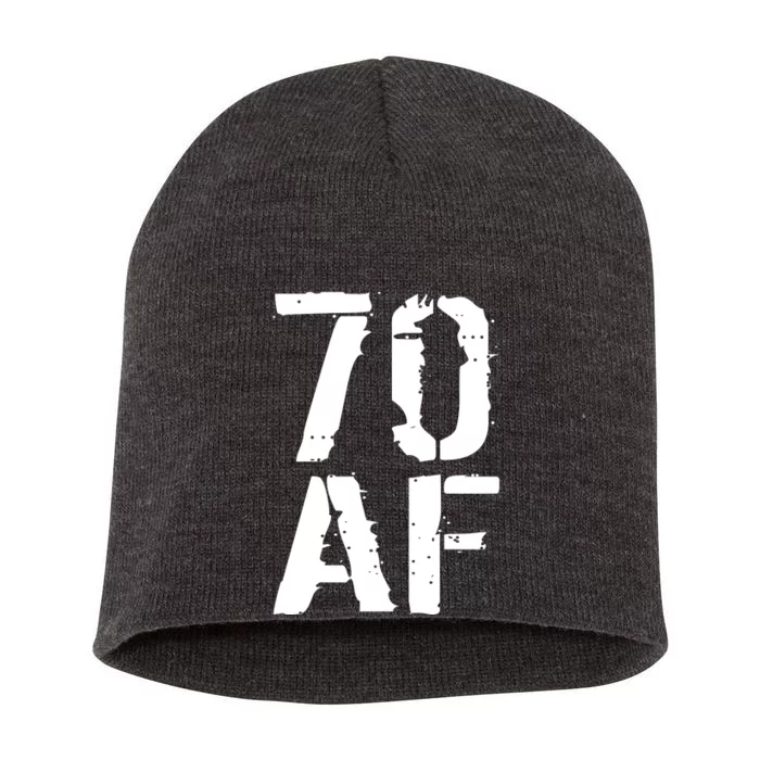 70 AF 70th Birthday Short Acrylic Beanie