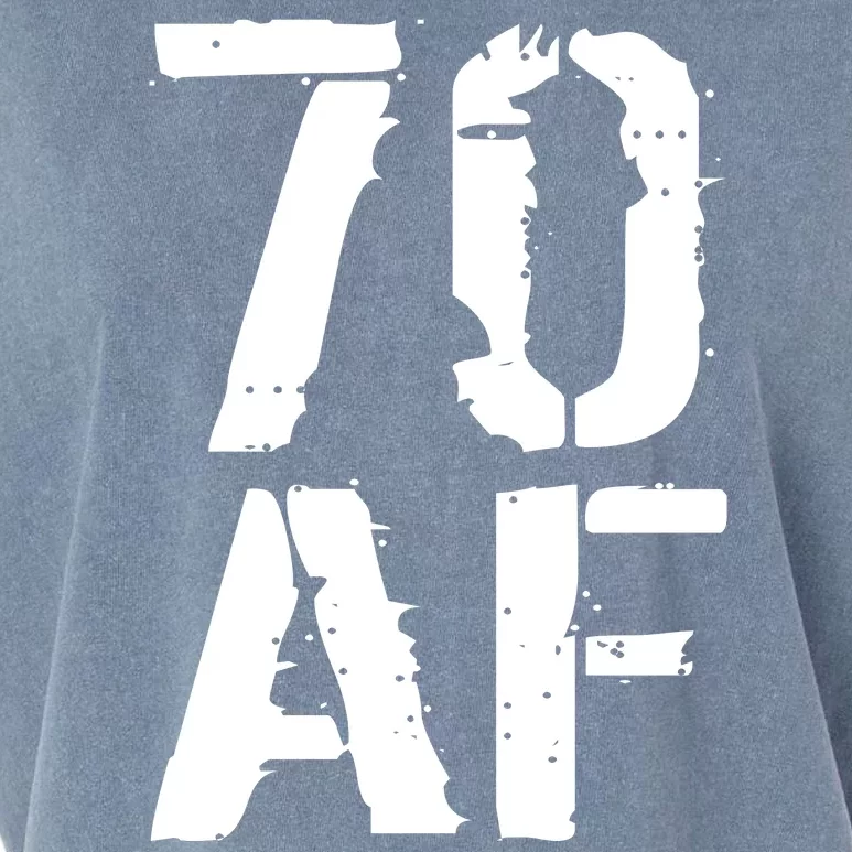 70 AF 70th Birthday Garment-Dyed Women's Muscle Tee