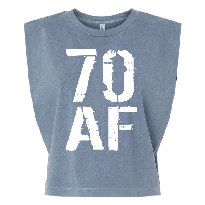 70 AF 70th Birthday Garment-Dyed Women's Muscle Tee