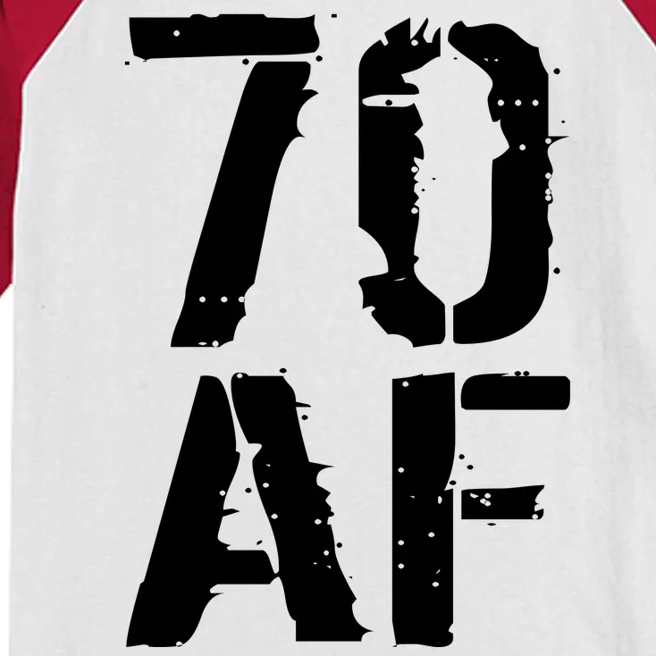 70 AF 70th Birthday Kids Colorblock Raglan Jersey