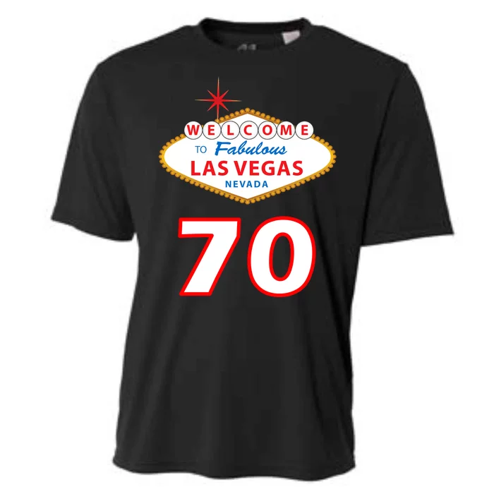 70 Years Old In Vegas 70th Birthday Cooling Performance Crew T-Shirt