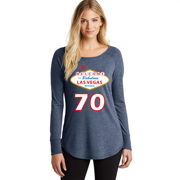 70 Years Old In Vegas 70th Birthday Women's Perfect Tri Tunic Long Sleeve Shirt