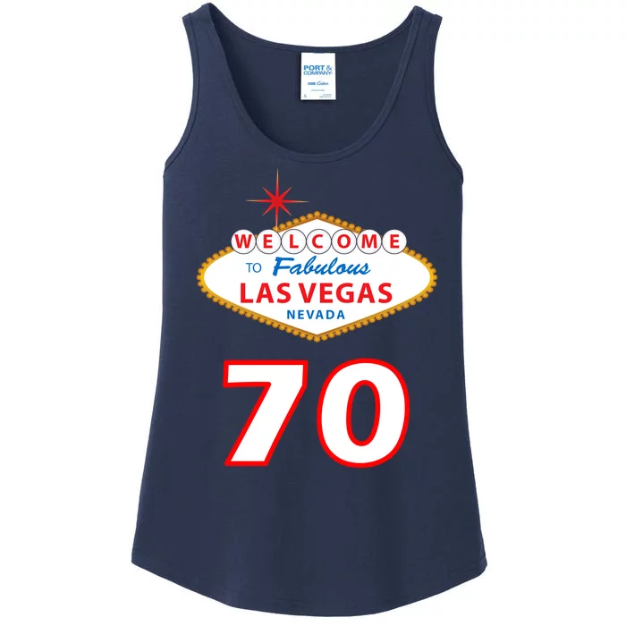 70 Years Old In Vegas 70th Birthday Ladies Essential Tank