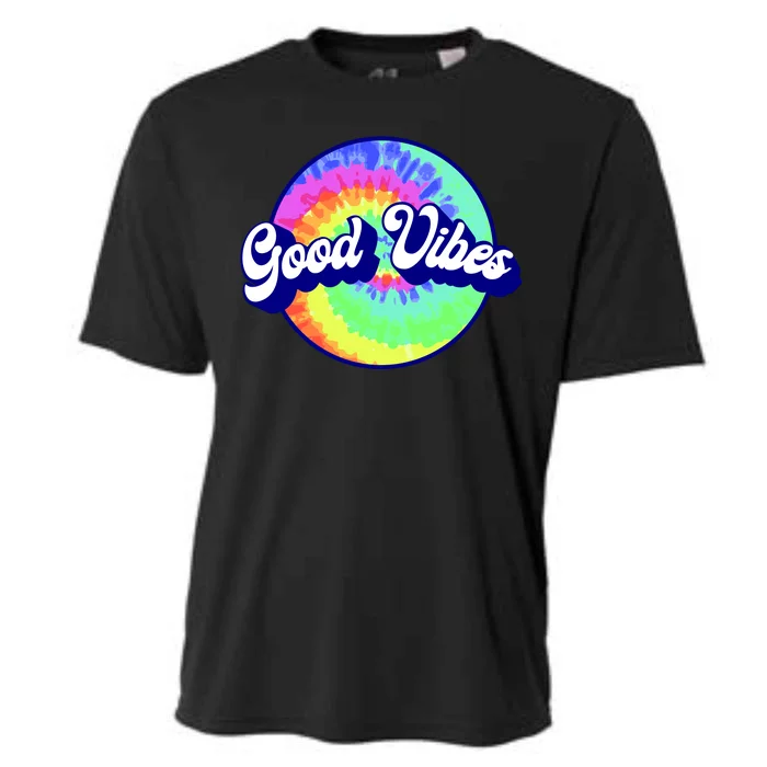 70s Retro Groovy Hippie Good Vibes Cooling Performance Crew T-Shirt