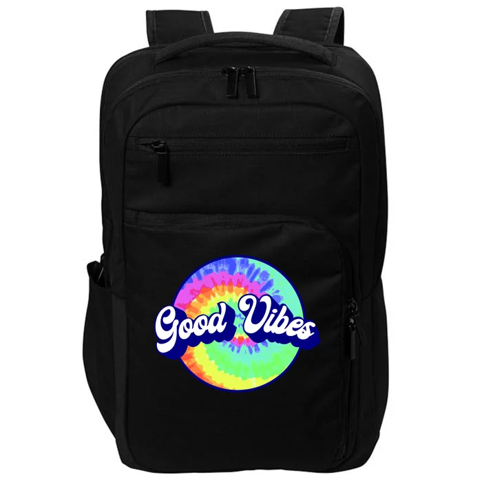 70s Retro Groovy Hippie Good Vibes Impact Tech Backpack