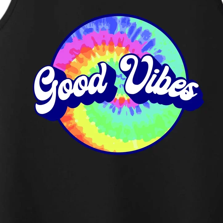 70s Retro Groovy Hippie Good Vibes Performance Tank