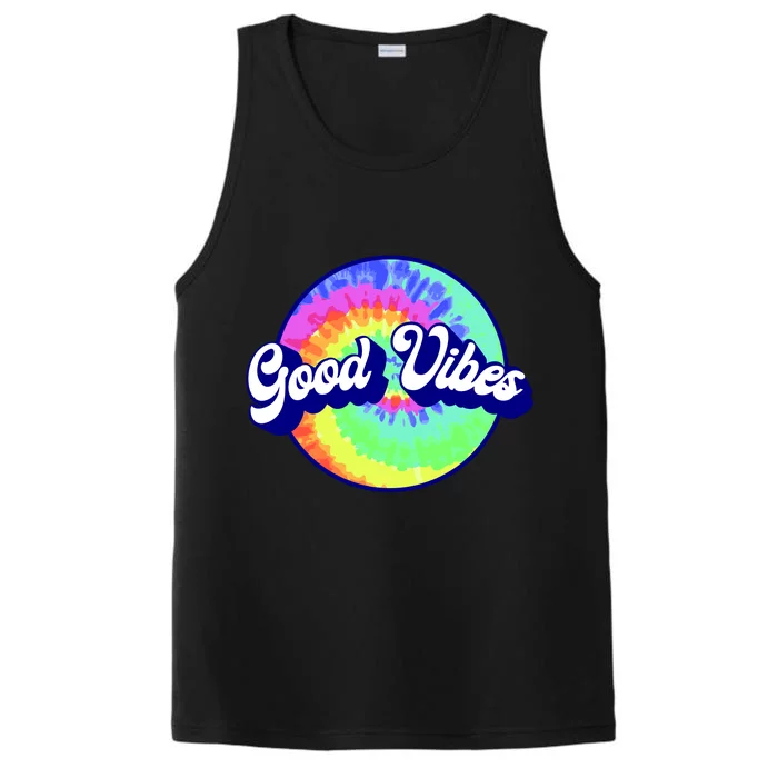 70s Retro Groovy Hippie Good Vibes Performance Tank