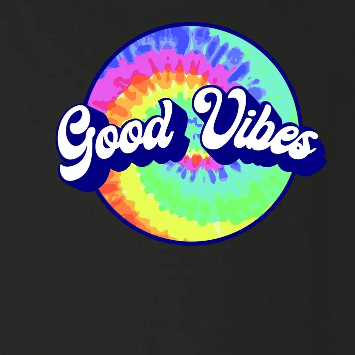 70s Retro Groovy Hippie Good Vibes Toddler Long Sleeve Shirt