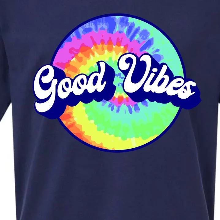 70s Retro Groovy Hippie Good Vibes Sueded Cloud Jersey T-Shirt