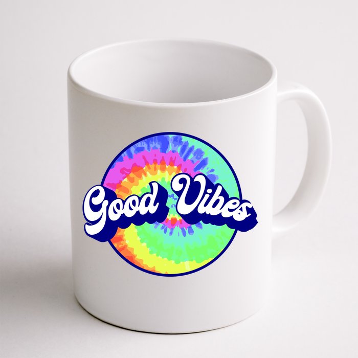 70s Retro Groovy Hippie Good Vibes Front & Back Coffee Mug