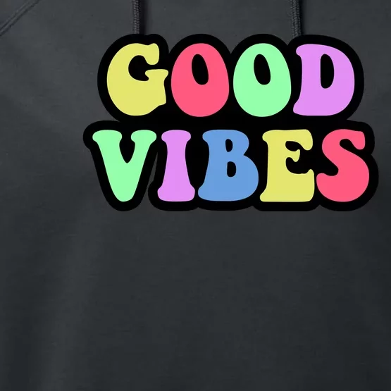 70s Retro Groovy Hippie Good Vibes Bold Performance Fleece Hoodie