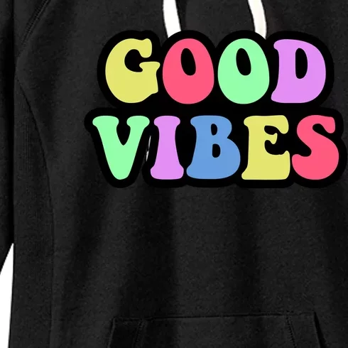 70s Retro Groovy Hippie Good Vibes Bold Women's Fleece Hoodie