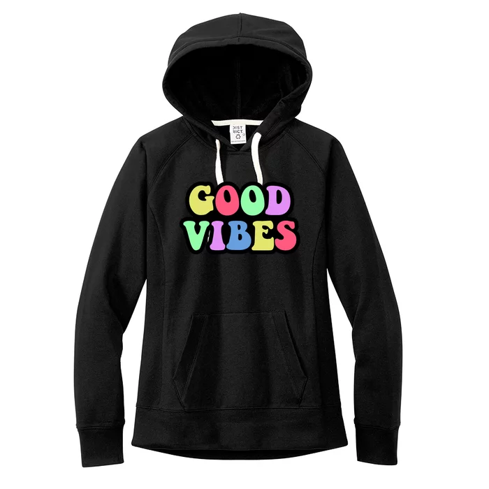 70s Retro Groovy Hippie Good Vibes Bold Women's Fleece Hoodie