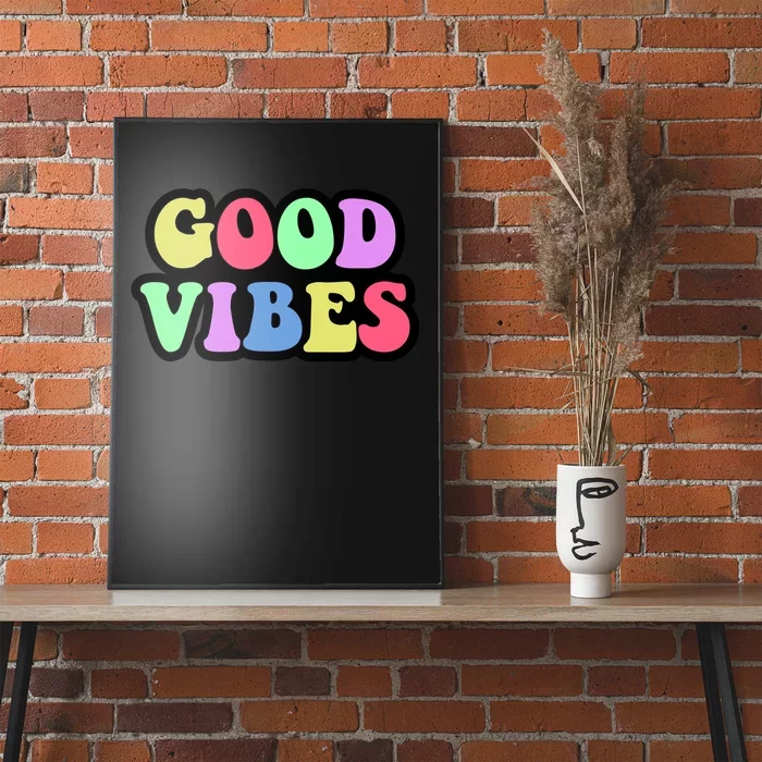 70s Retro Groovy Hippie Good Vibes Bold Poster