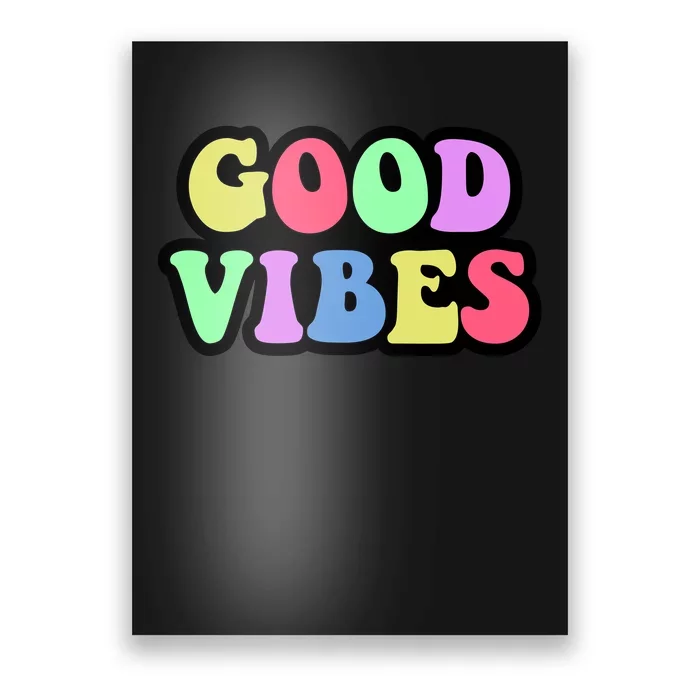 70s Retro Groovy Hippie Good Vibes Bold Poster