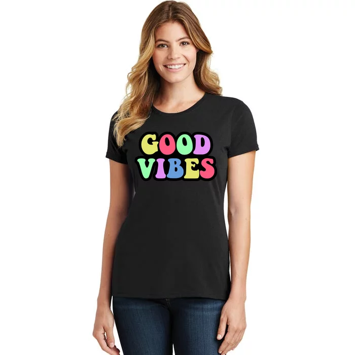 70s Retro Groovy Hippie Good Vibes Bold Women's T-Shirt