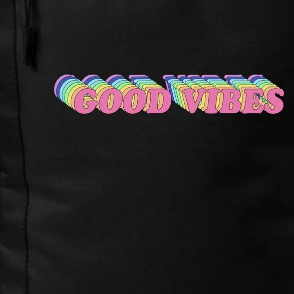 70s Retro Groovy Hippie Good Vibes Repeat Daily Commute Backpack