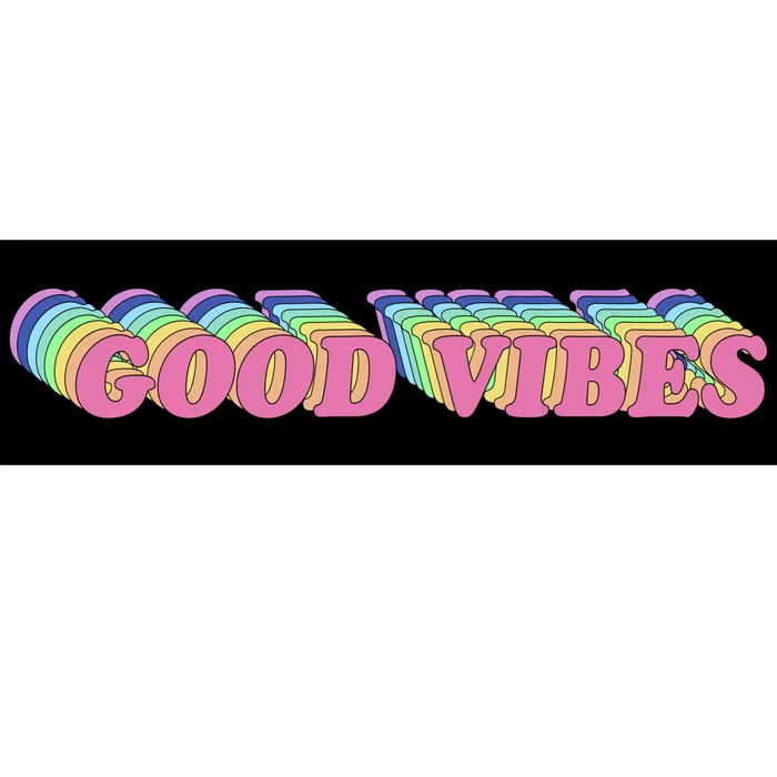 70s Retro Groovy Hippie Good Vibes Repeat Bumper Sticker