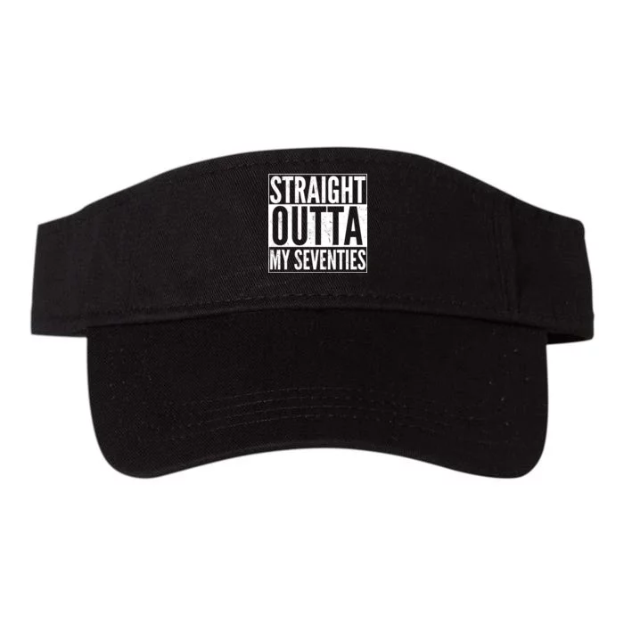 70th Birthday - Straight Outta My Seventies Valucap Bio-Washed Visor