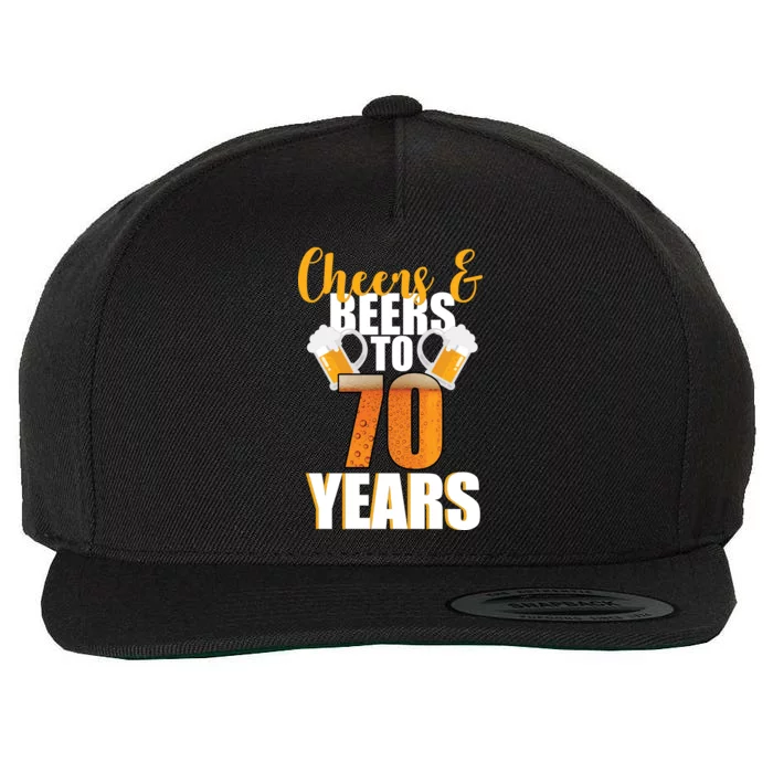 70th Birthday Cheers & Beers To 70 Years Wool Snapback Cap