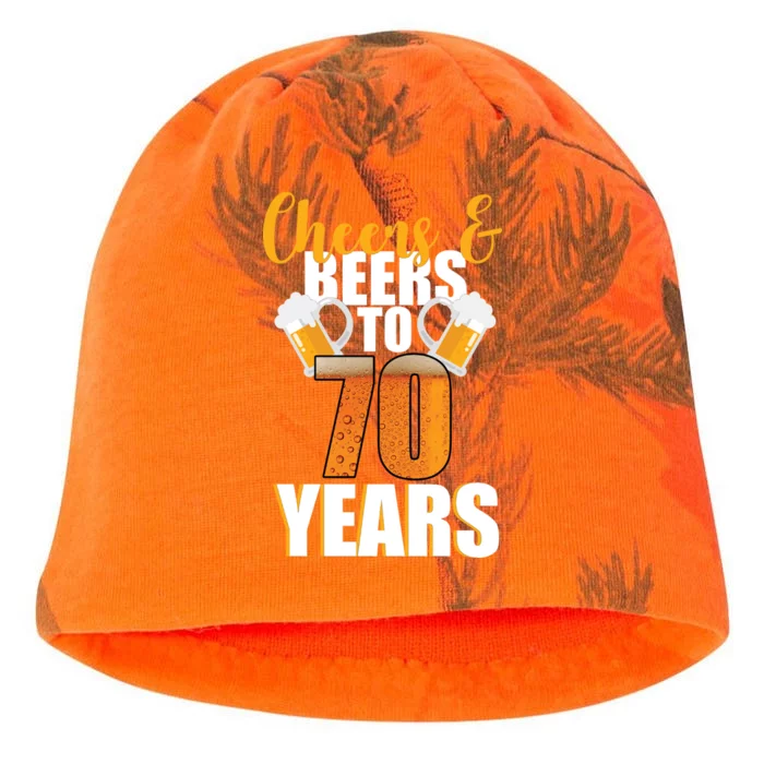 70th Birthday Cheers & Beers To 70 Years Kati - Camo Knit Beanie