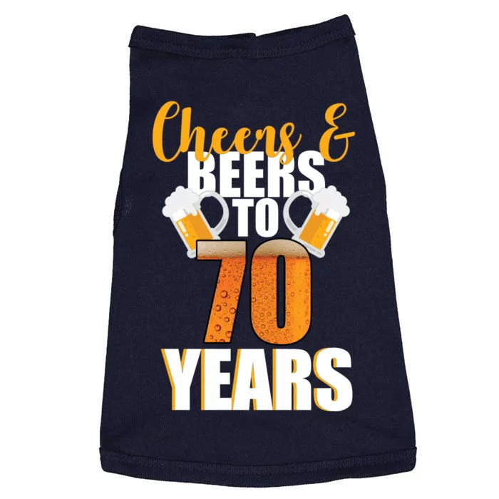 70th Birthday Cheers & Beers To 70 Years Doggie Tank