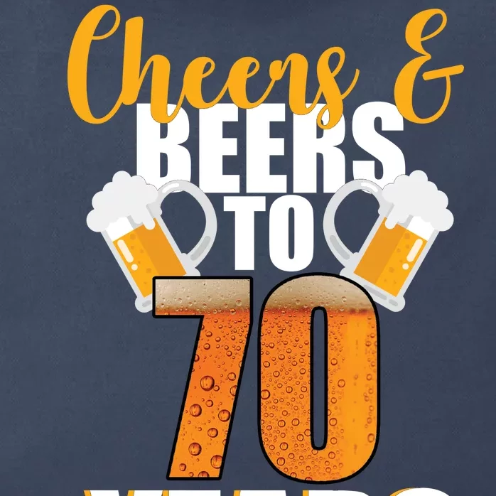 70th Birthday Cheers & Beers To 70 Years Zip Tote Bag