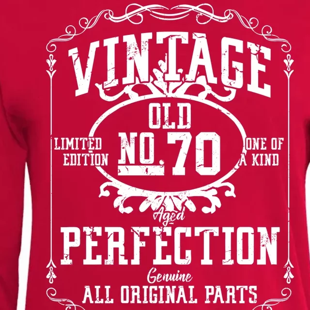 70th Birthday Genuine All Original Parts Womens Cotton Relaxed Long Sleeve T-Shirt