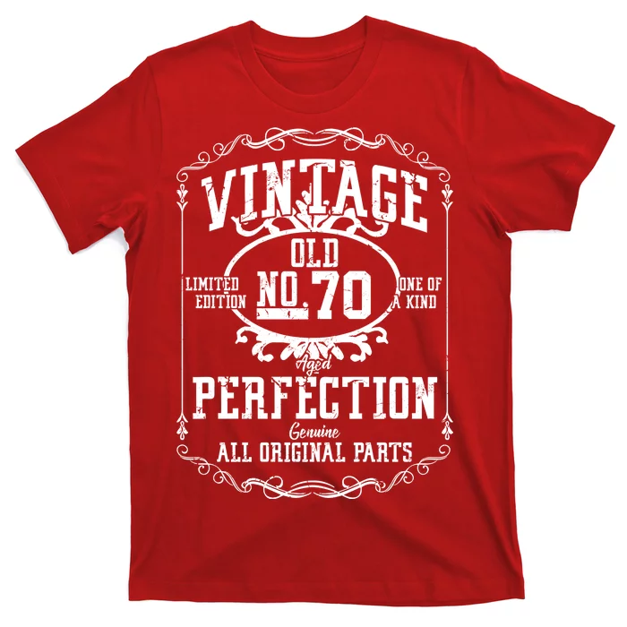 70th Birthday Genuine All Original Parts T-Shirt | TeeShirtPalace