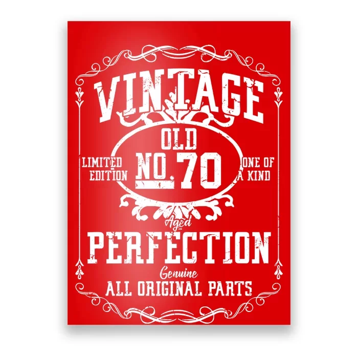 70th Birthday Genuine All Original Parts Poster