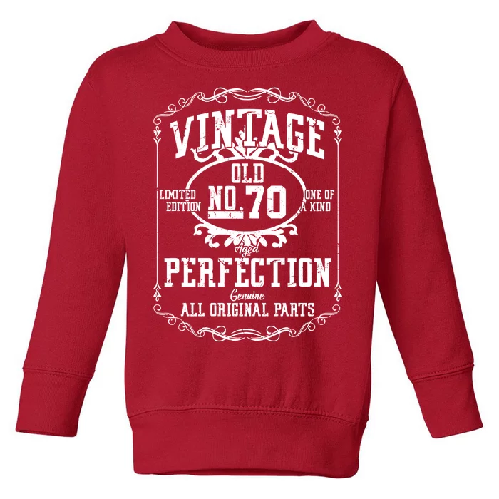 70th Birthday Genuine All Original Parts Toddler Sweatshirt