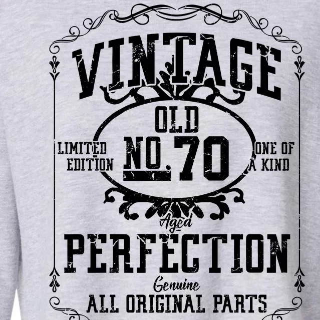 70th Birthday Genuine All Original Parts Cropped Pullover Crew