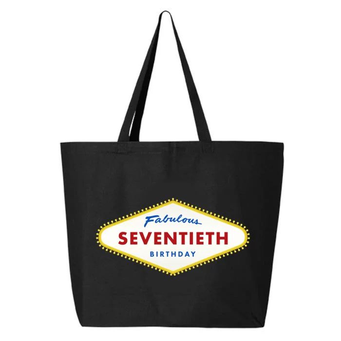 70th Birthday Las Vegas Fabulous Seventieth 25L Jumbo Tote