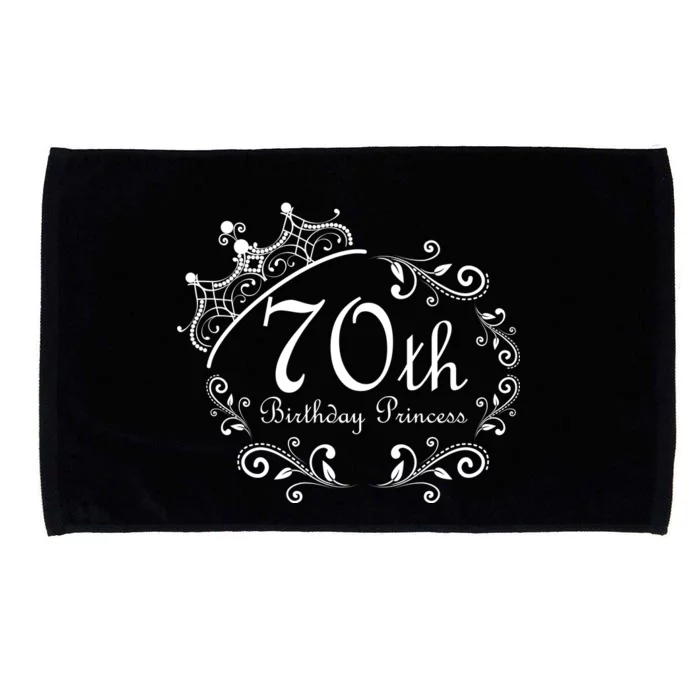 70th Birthday Princess Microfiber Hand Towel