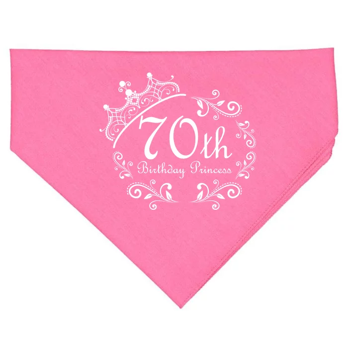 70th Birthday Princess USA-Made Doggie Bandana