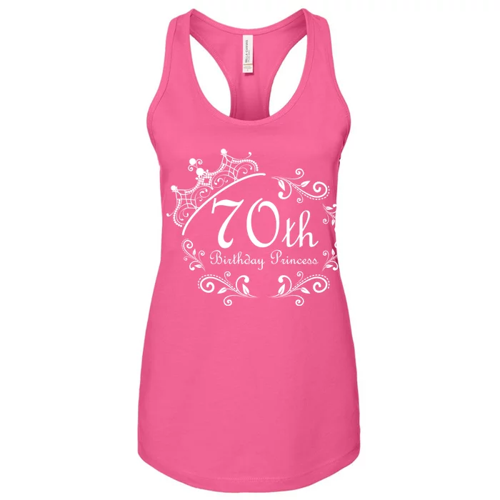 70th Birthday Princess Women's Racerback Tank