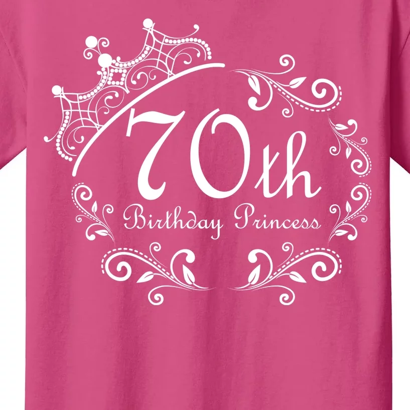 70th Birthday Princess Kids T-Shirt