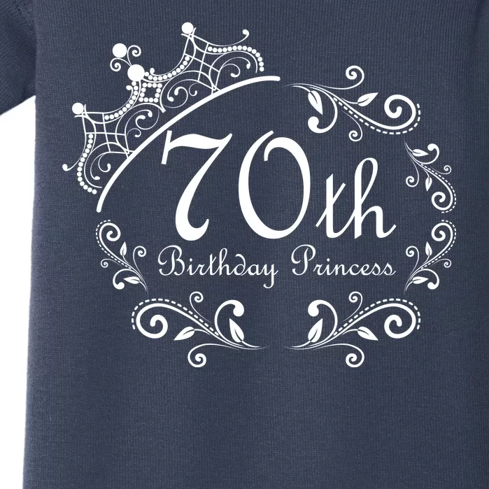 70th Birthday Princess Baby Bodysuit