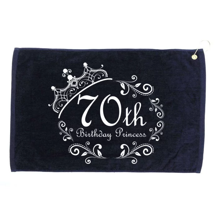 70th Birthday Princess Grommeted Golf Towel