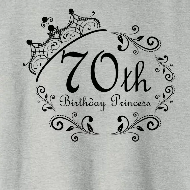 70th Birthday Princess Women's Crop Top Tee