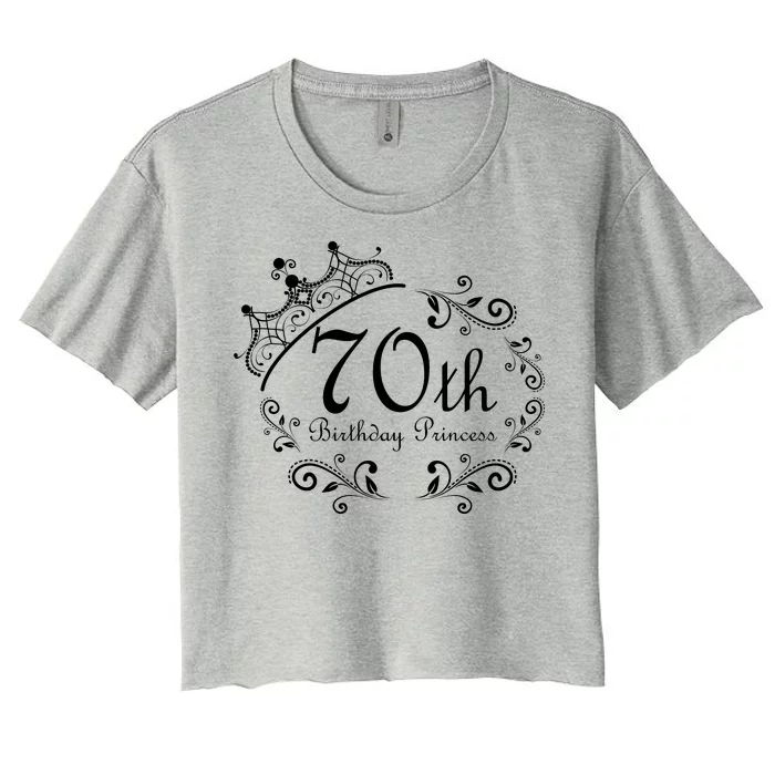 70th Birthday Princess Women's Crop Top Tee