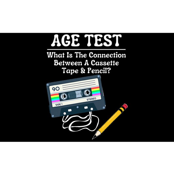 70S 80S 90S Vintage Cassette Tape & Pencil Funny Age Test Bumper Sticker