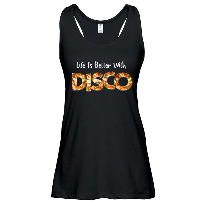 70S 80s Disco Dancing Party Vintage Retro Old School Ladies Essential Flowy Tank