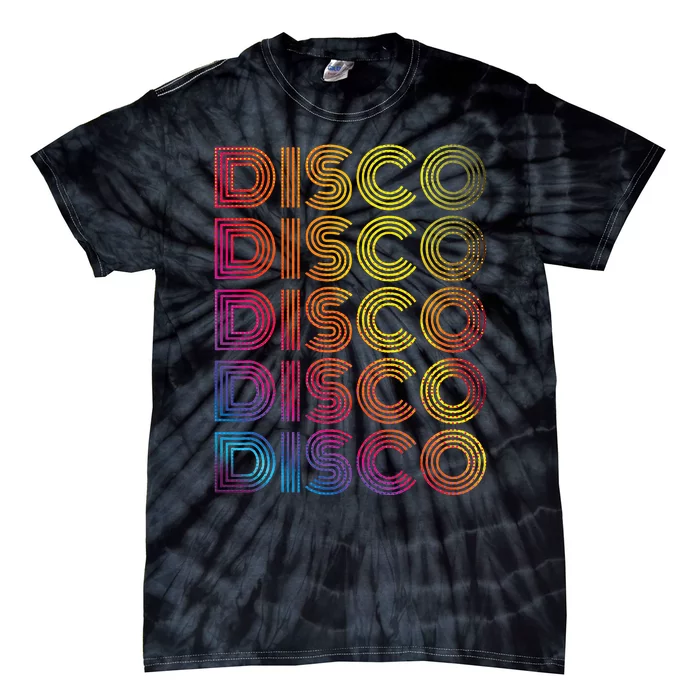 70s 80s Disco Dancing Party Vintage Old School Tie-Dye T-Shirt