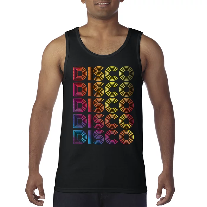 70s 80s Disco Dancing Party Vintage Old School Tank Top