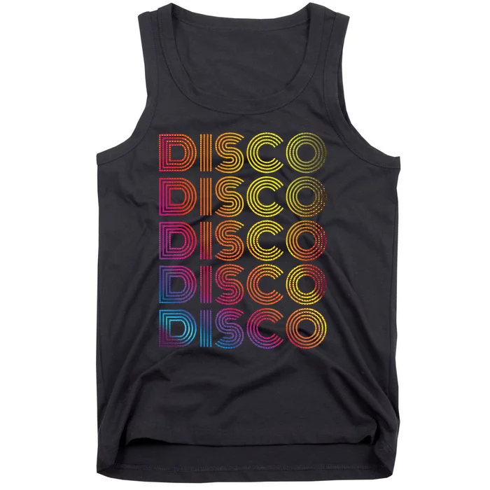 70s 80s Disco Dancing Party Vintage Old School Tank Top