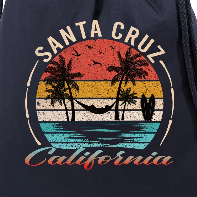 70s 80s In California City Santa Cruz Gift Drawstring Bag